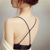 Redifen thin strap Shoulder strap Cross non-slip sexy beauty back can be exposed one-line collar underwear belt bra strap