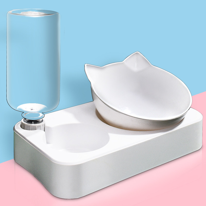 Cat bowl protection cervical vertebra cat bowl cat bowl double bowl drinking cat bowl dog bowl anti-knock dog bowl dog supplies