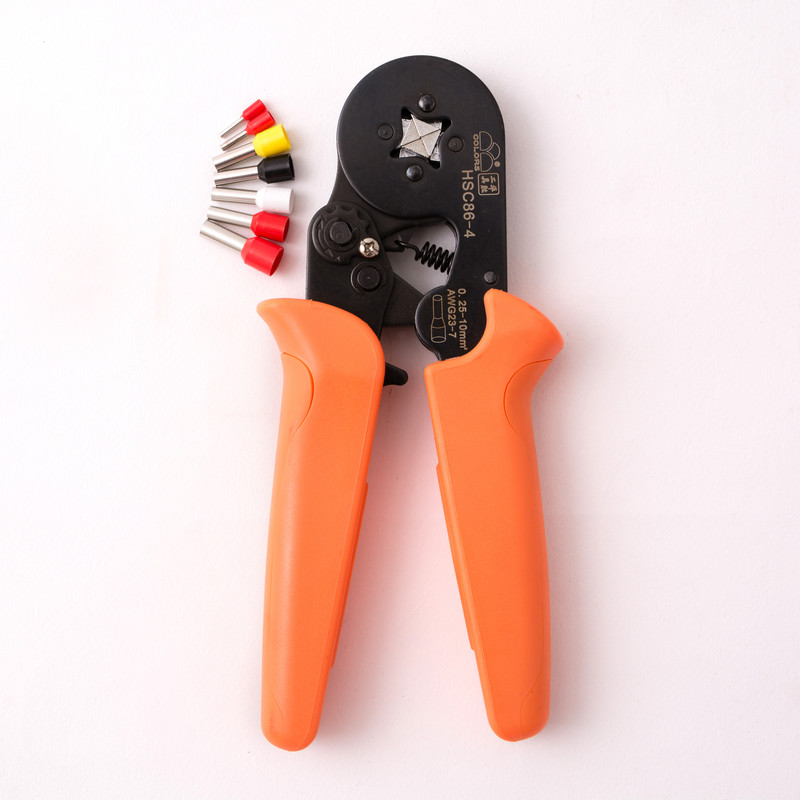 Huasheng HSC8 6-4 O-style terminal tubular needle type end head terminal pliers press wire pliers pressure cold press pliers 0 25-6