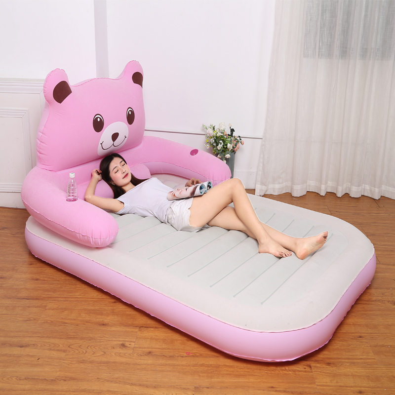 Double Inflatable Bed Child Air Cushion Bed Small Cartoon Sloth Bed Family Small Bear Household Folding Single Inflatable Bed-Taobao