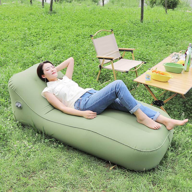 Inflatable sofa Outdoor One-click Automatic inflatable sofa folding lazy sofa bed CampgroomsSingle Lazy Sofa