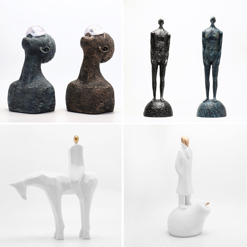 Portrait Art Pendulum Nordic Light Extravagant Sculptures Abstract Creative Living Room Genguan Modern Home Character Soft Decorations