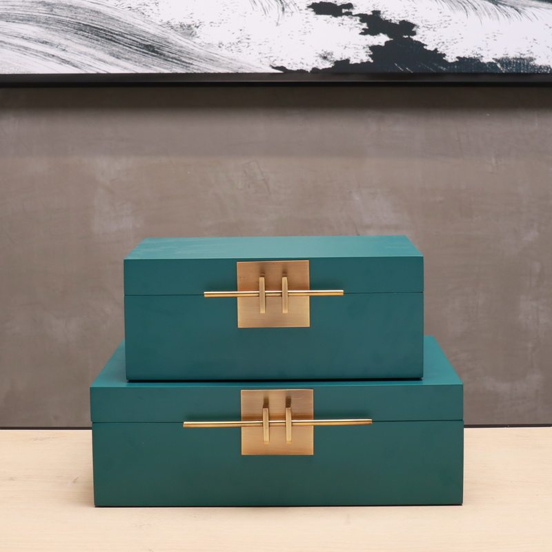 New Chinese style antique jewelry box minimalist jewelry storage box ornaments Chinese style home model room soft decorations