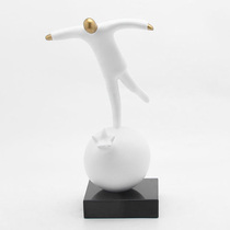 Nordic style postmodern minimalist white figure Sculpture Pendulum room TV cabinet Hyun Guan Crafts Soft Adornment