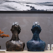 Abstract sculpture ornaments Model room Sales office Hotel living room entrance Modern floor-to-ceiling resin man art decorations