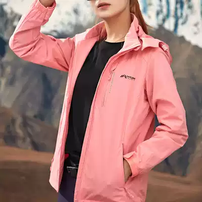 Spring and Autumn Korea outdoor assault clothes women windproof waterproof large size mountaineering clothes men's sports coat Tide brand single-layer soft shell
