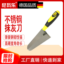 Nivalle plastering knife trowel plate bricklaying knife cement mortar trowel Mason tool rubber handle round head