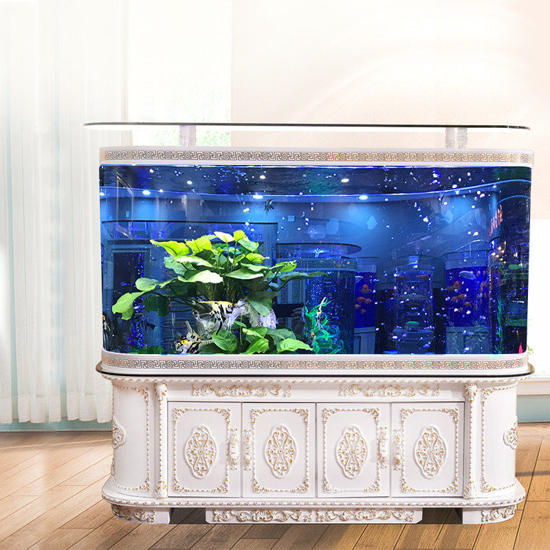 Ostyle fish tank large ecological aquarium Living room Living Room Screen Xuan Guan Customizable Bottom Filter Glass Fish Tank Free of water