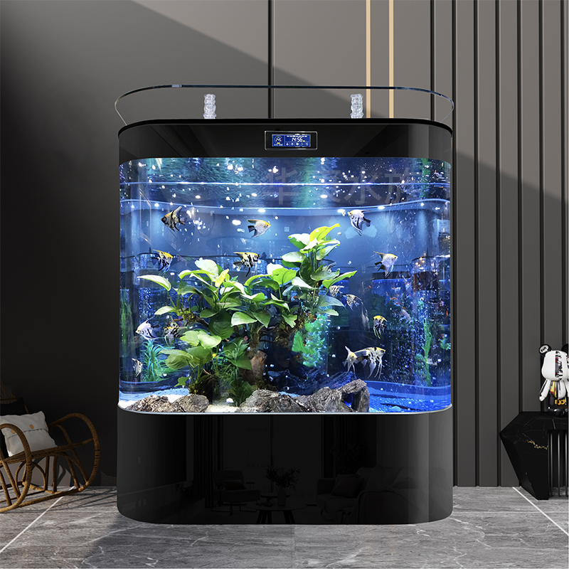 Fish Tank for Living Room, Household Use, Small to Medium Size, 2026 New Model, Double Round, Wall-Mounted, Large Backfilter, Ecological Landscaping, Gold Dragon Fish Tank Fish Tank for Living Room, Household Use, Small to Medium Size, 2026 New Model, Double Round, Wall-Mounted, Large Backfilter, Ecological Landscaping, Gold Dragon Fish Tank