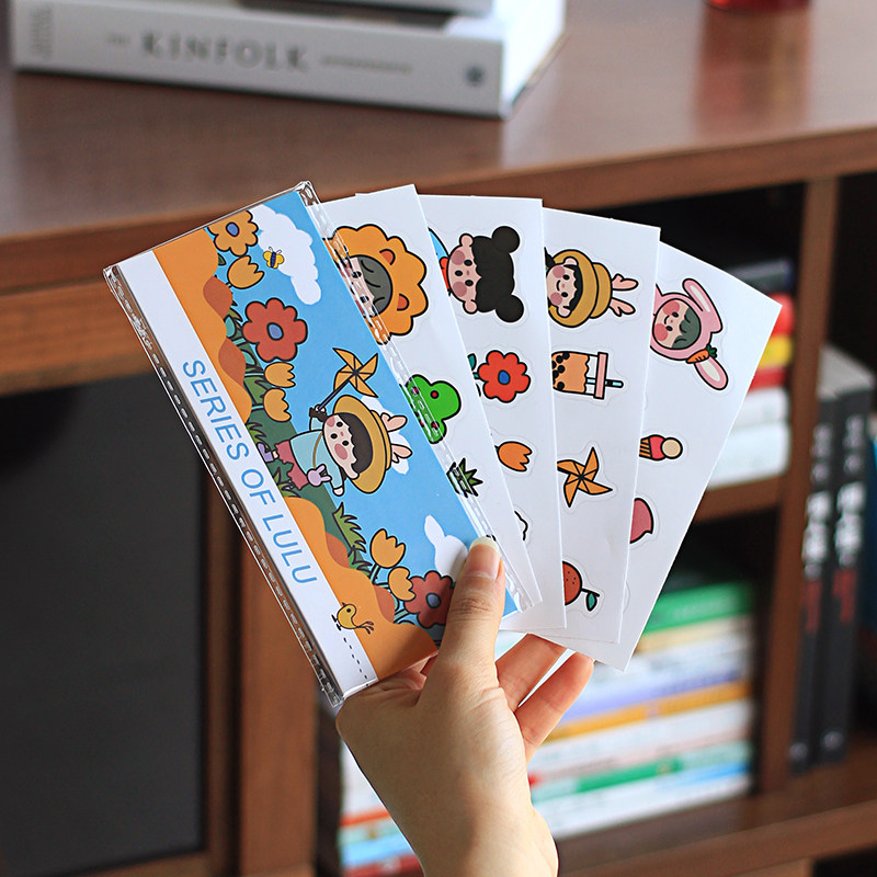 Ins style cute cartoon sticker water cup diy decoration girl small pattern insulation cup material set hand account children