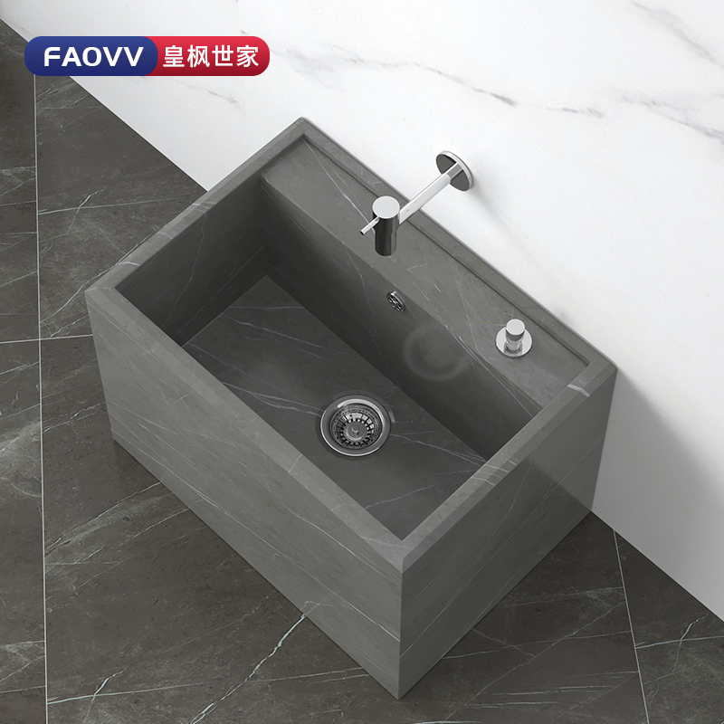 Patio Outdoor Rock Plate Mop Sink Pool Balcony Washbasin Pampo Basin Make-up Room Large integrated floor-type