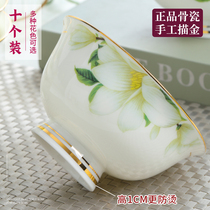 Jingdezhen Ceramic Bowl Home Rice Bowl single 5 inch Dining Bowl 10 Noodle Bowls Bone porcelain bowls Porcelain Bowl Suit Cutlery