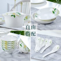 (RMB39 ) Bone Porcelain Tableware Bowl suit Free to mix with ceramic bowls High feet Home Eating Bowls Single