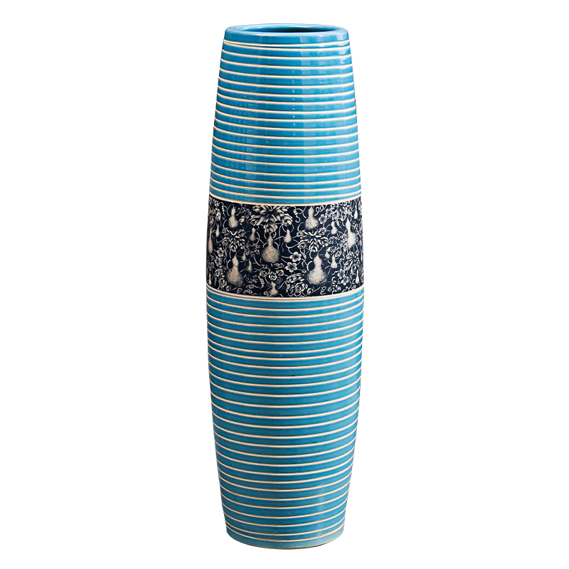 Clearance of jingdezhen ceramic vase landing large modern flower arranging flowers, home furnishing articles imitated old POTS