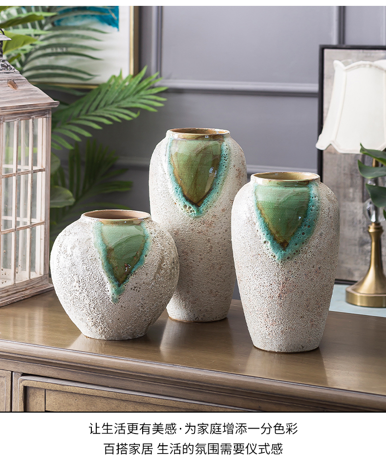 Dried flowers floret bottle place flower arranging jingdezhen ceramic industry wind restoring ancient ways POTS to big sitting room ground flower implement European style