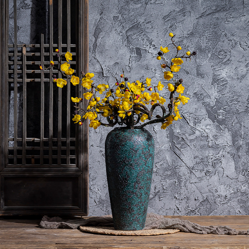 New Chinese style restoring ancient ways jingdezhen ceramics POTS coarse pottery dried flower water raise floret bottle arranging flowers sitting room place flowerpot