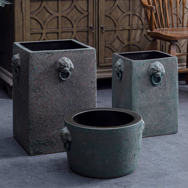 Restoring ancient ways of creative move mesa vase antique bronze ware ceramic flower vase made in furnishing articles wind drama
