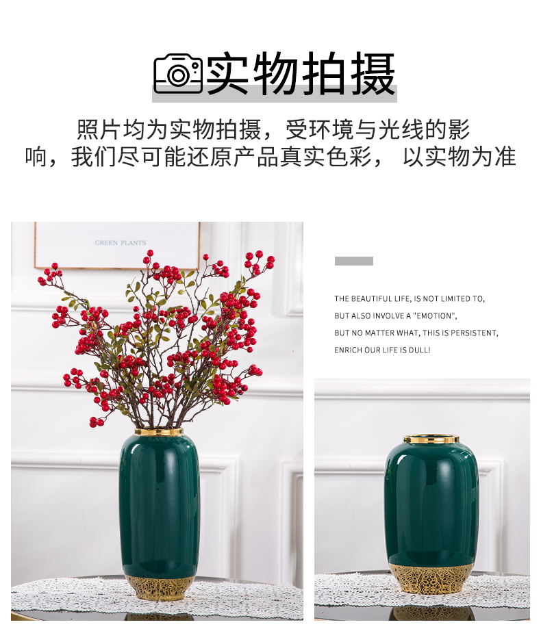 Ceramic vase artical sitting room flower arranging furnishing articles American I and contracted hydroponic dried flowers, creative household decoration