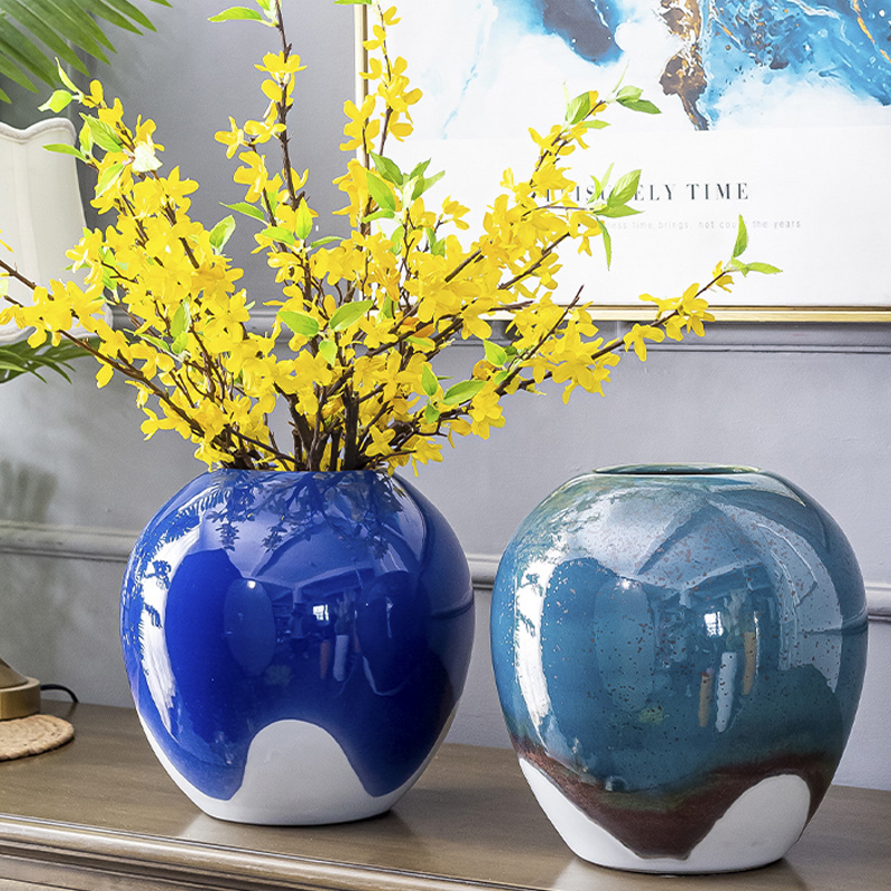 Jingdezhen ceramic vase furnishing articles creative sitting room porch ark place a flower flower implement household soft outfit decoration