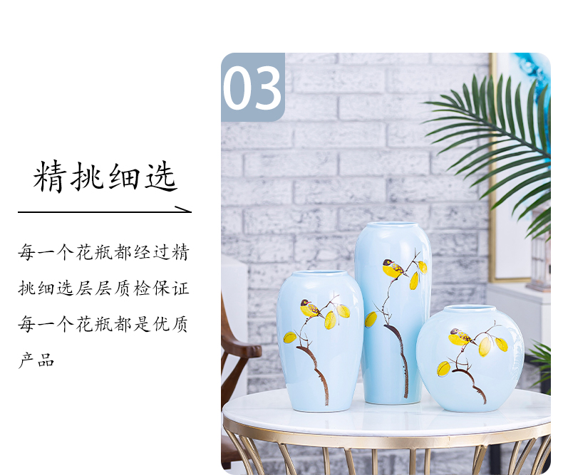 I and contracted jingdezhen ceramics vase household TV ark, porch place dry flower arranging flowers sitting room adornment