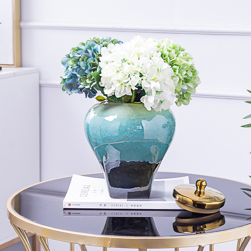 Ceramic vase furnishing articles sitting room flower arranging artical table modern light much TV ark, wind dried flowers, soft decoration