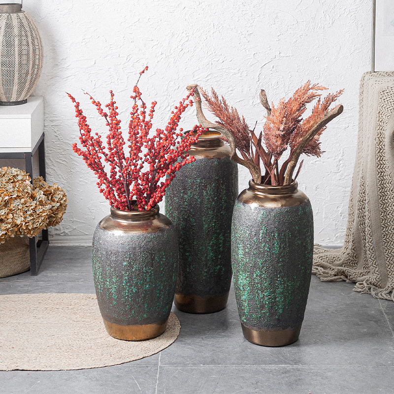 Ceramic vases, flower arrangement sitting room place I and contracted to restore ancient ways the dried ou landing big flowerpot jingdezhen porcelain