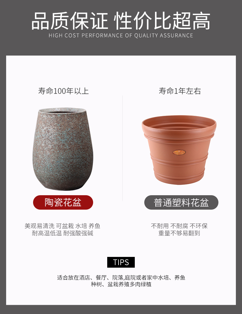 Manual do old archaize unearthed coarse pottery jar may flower flower vase flowerpot potted planting restoring ancient ways of home stay facility