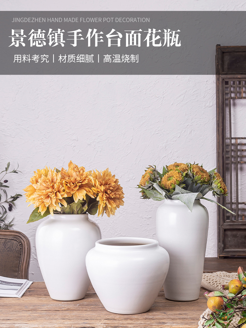 I and contracted land sitting room creative flower arranging dried flower vases, flower art furnishing articles furnishing articles home decoration ceramics