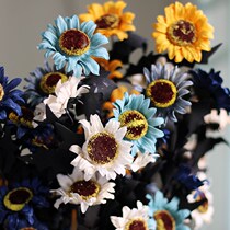 American pastoral small daisies simulation flower living room fake flower decoration bouquet Silk flower living room flower arrangement freehand flower decoration