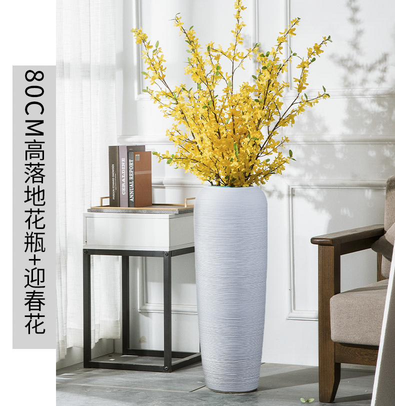 I and contracted white ceramic vase continental sitting room dried flowers, Nordic household adornment flower arranging hotel furnishing articles