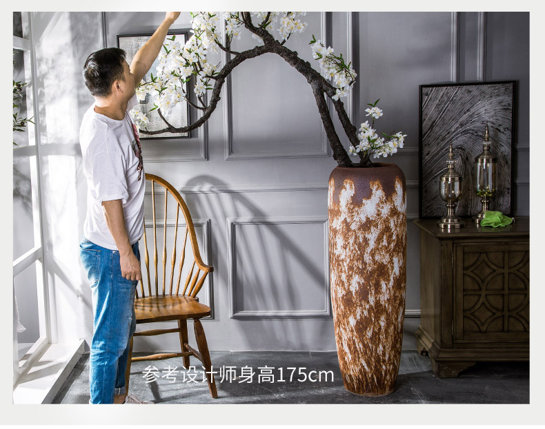 Jingdezhen ceramic floor to restore ancient ways do old large vases, pottery flower arrangement sitting room hotel villa home soft decoration