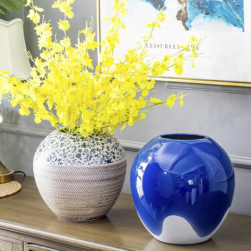Jingdezhen ceramic vase furnishing articles creative sitting room porch ark place a flower flower implement household soft outfit decoration