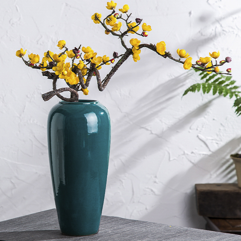Light ceramic vase key-2 luxury furnishing articles flower arranging Nordic creative contracted sitting room porch decoration American TV cabinet table
