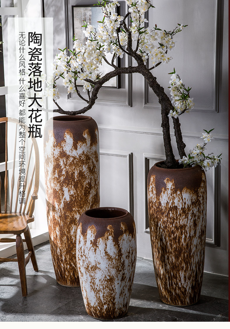 Jingdezhen ceramic floor to restore ancient ways do old large vases, pottery flower arrangement sitting room hotel villa home soft decoration