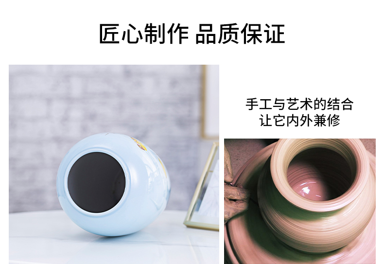 I and contracted jingdezhen ceramics vase household TV ark, porch place dry flower arranging flowers sitting room adornment