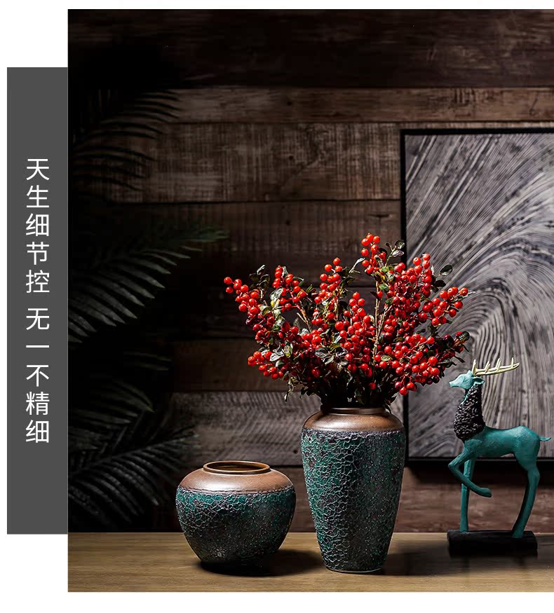 New Chinese style table jingdezhen ceramics vase son crafts TV ark, dried flowers, flower arrangement sitting room adornment is placed