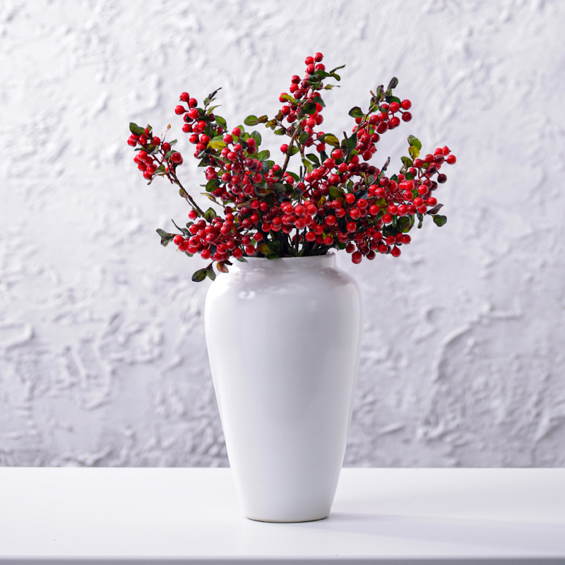 Nordic creative I and contracted sitting room, the dried flower arranging flowers white matte enrolled porcelain vase furnishing articles household act the role ofing is tasted
