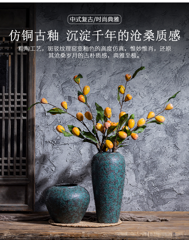 New Chinese style restoring ancient ways jingdezhen ceramics POTS coarse pottery dried flower water raise floret bottle arranging flowers sitting room place flowerpot