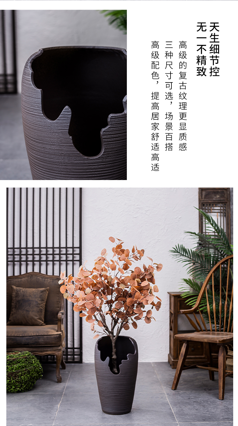 Incision flowerpot gap coarse pottery meaty plant rose violet arenaceous other heavy ceramic POTS mage old running the flowerpot