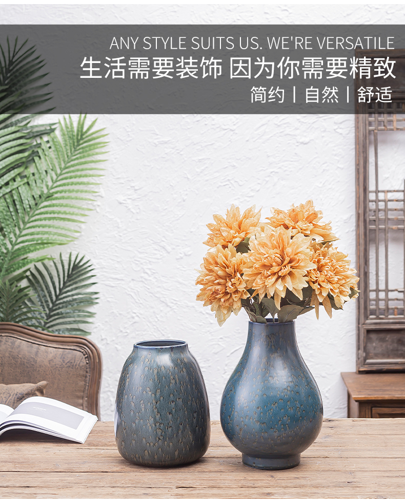 Vase is placed in the sitting room is light and decoration ceramics dried flowers, flower arranging Chinese American Nordic creative contracted table web celebrity