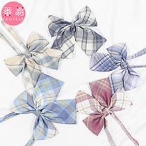 jk bow tie College wind flat corner giant feather root extension with female solid red size cyanotic red bow uniform