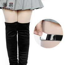 Anti-drop belt boots adhesive Velcro elastic anti-slip belt over knee high boots fixed elastic belt buckle female anti-drop