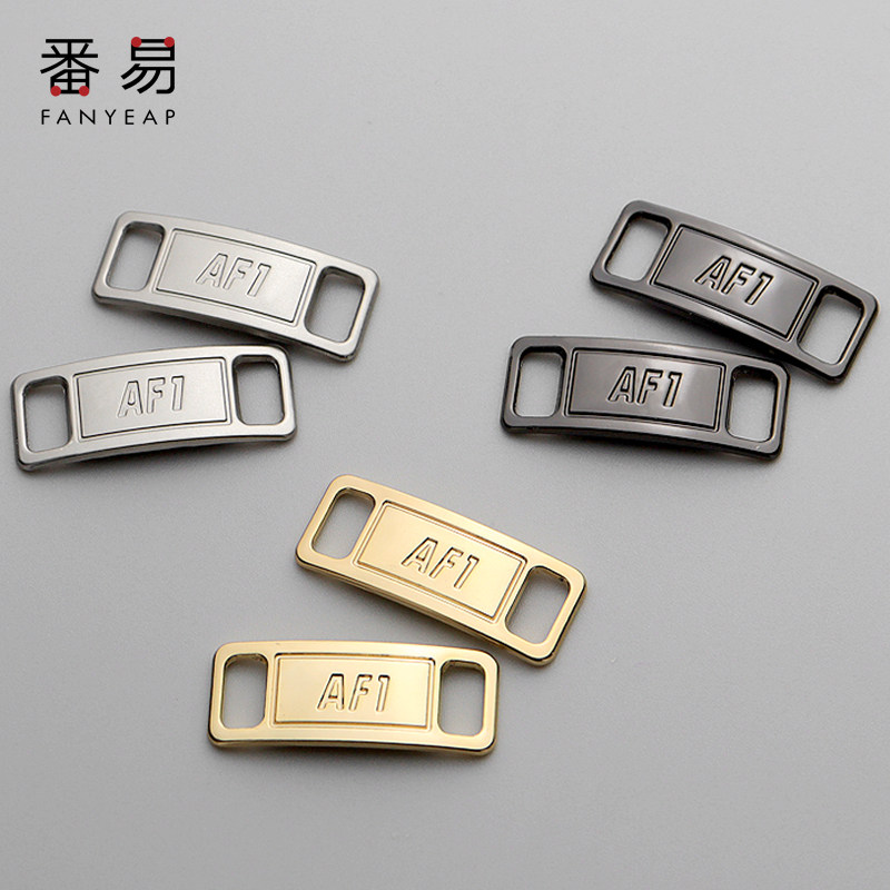 AF1 shoelace buckle Air Force One aj1 metal plate iron sheet Laces Accessories Decoration Demolition NK Shoe Plate Shoe Signage