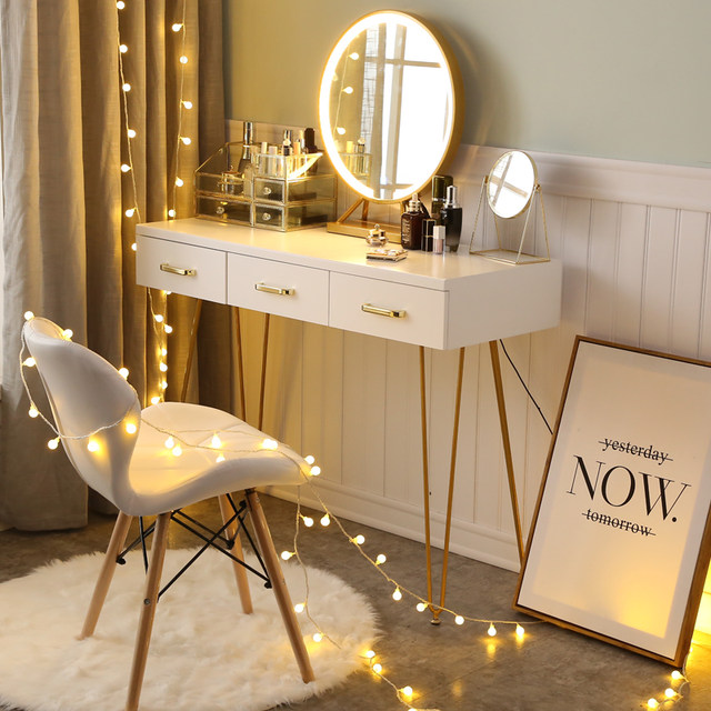 Nordic Dressing Table Bedroom Small Economical Mini Simple Modern Dressing Table Net Red Ins Wind Dressing