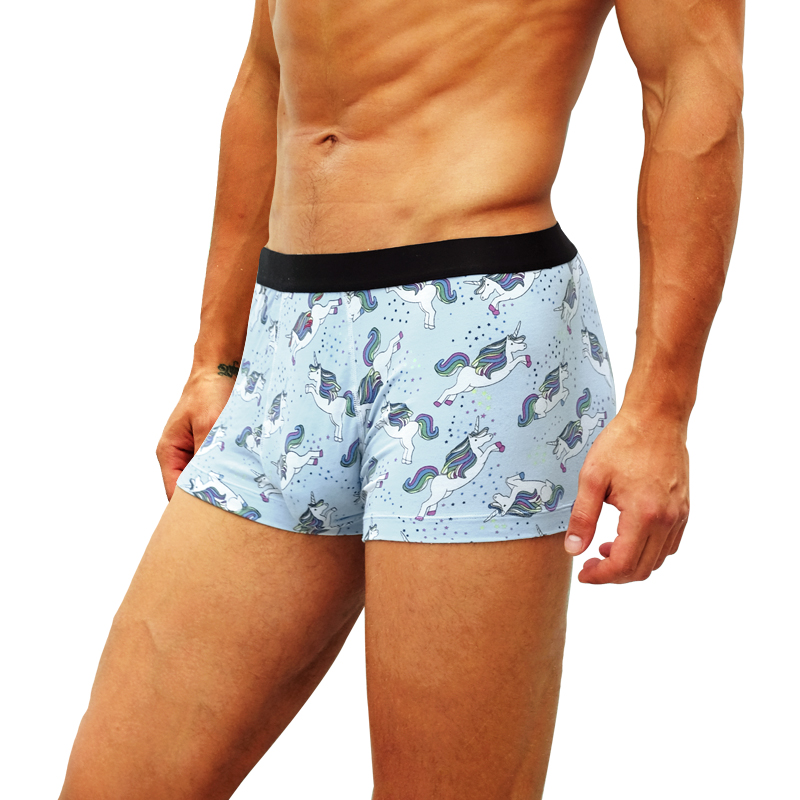 Mens quần lót Mens Ice Silk Summer phẳng quần mùa hè Breathable kháng khuẩn trai Four Corners Shorts Head không bị tổn thương Thin.