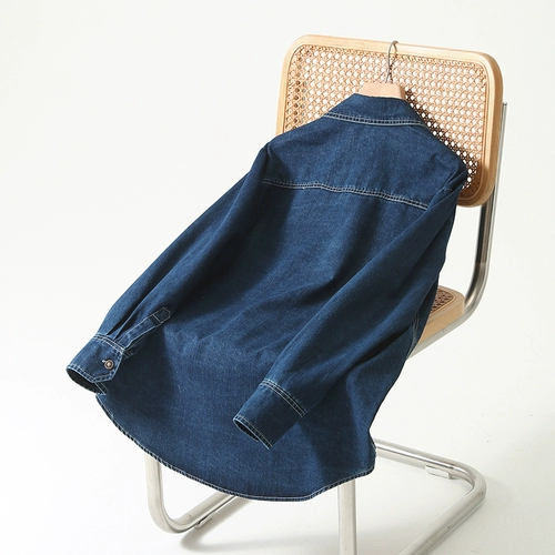 Дизайнерская модная хлопковая осенняя длинная рубашка для отдыха, европейский стиль, тренд сезона, оверсайз