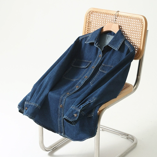 Дизайнерская модная хлопковая осенняя длинная рубашка для отдыха, европейский стиль, тренд сезона, оверсайз