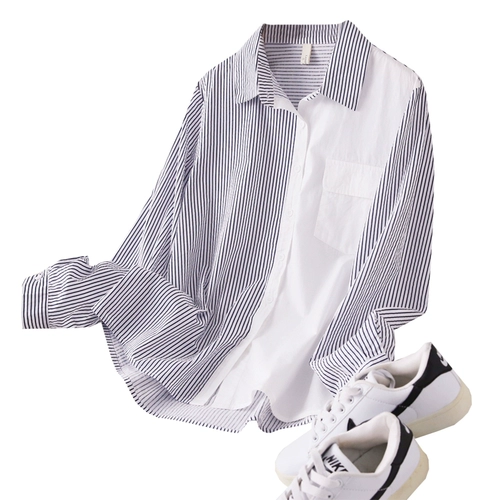 Модная дизайнерская хлопковая осенняя рубашка, оверсайз