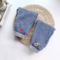 Female baby pants wear spring clothes outside 1 a 2 year old baby foreign children Spring Children girls jeans spring and autumn