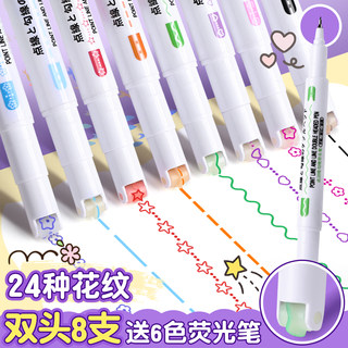 New upgrade! double-ended flower-shaped contour curve pen